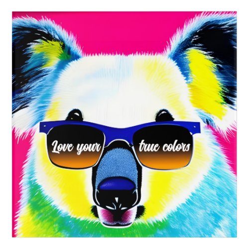 Love Your True Colors Koala Acrylic Wall Art