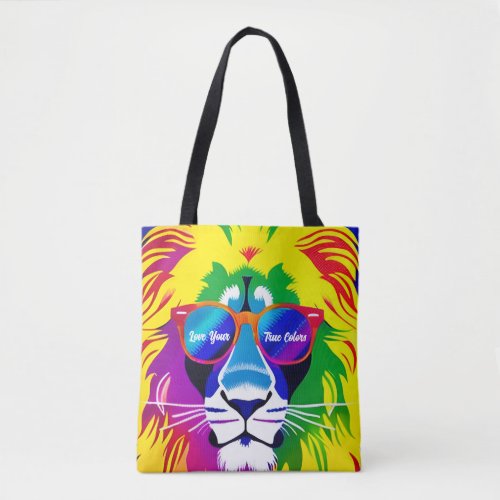 Love Your True Colors Lion Tote Bag