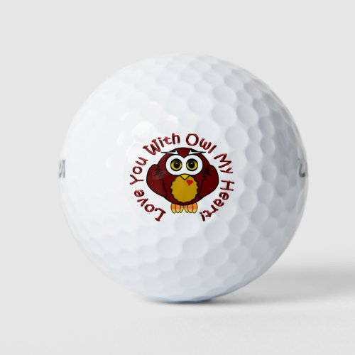 Love Your With Owl My Heart _ Owl Golf Balls