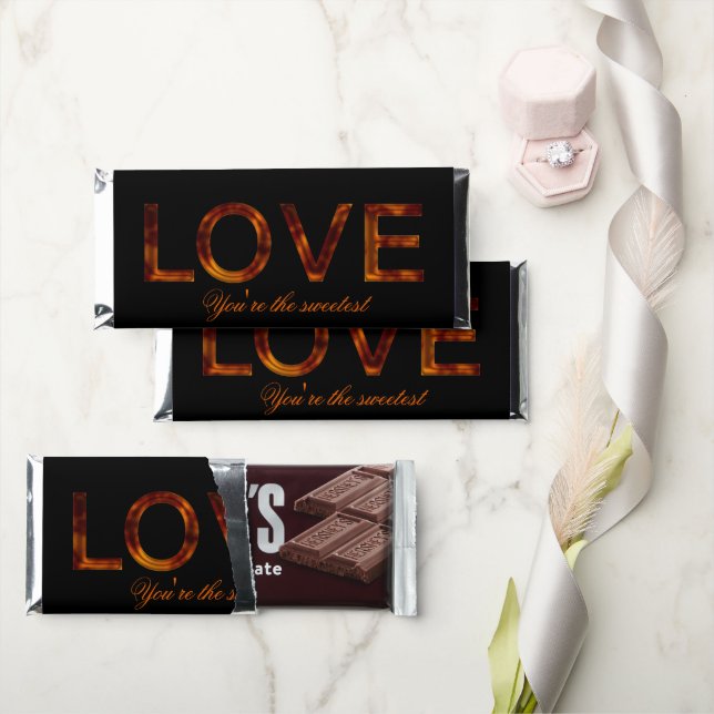 'Love, You're the Sweetest' Hershey chocolate bars (Front)