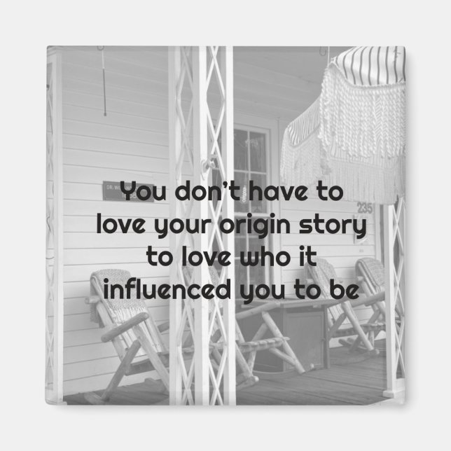 Love Yourself Black and White Retro Vibes Magnet (Front)