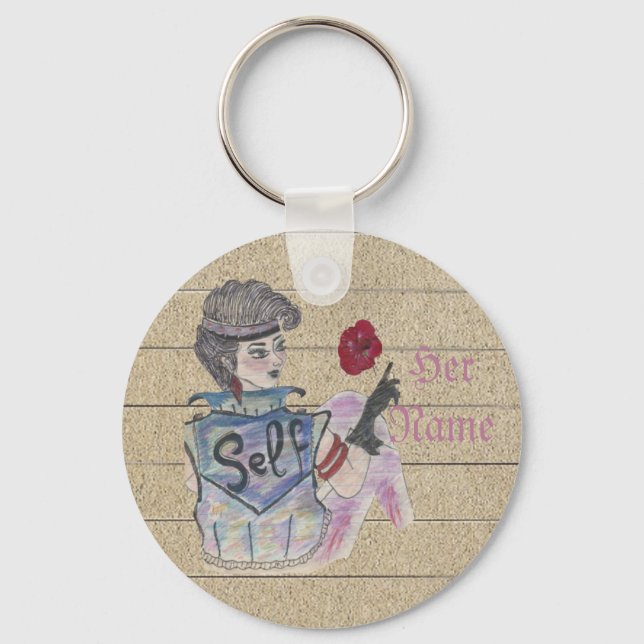 "Love Yourself" Customizable Keychain  Double-Side (Back)