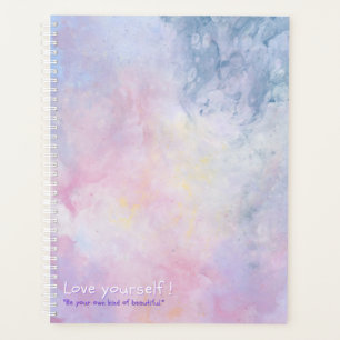 love yourself cute girly rainbow color planner