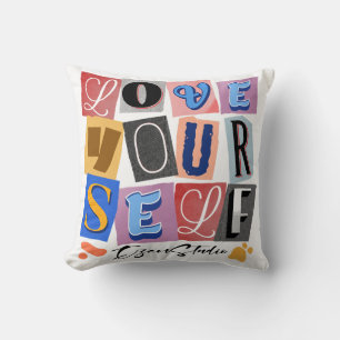 Love Yourself - Empowering Modern Design Throw Pillow