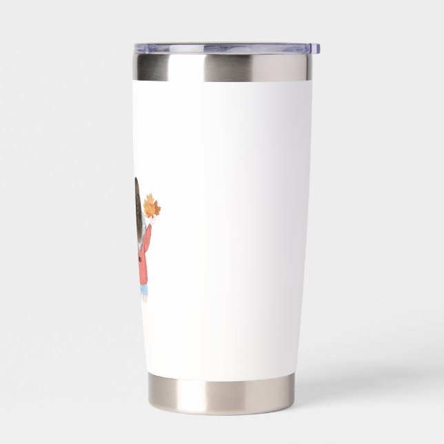 Love Yourself – Fall Vibes T-Shirt | Positive Ener Insulated Tumbler (Left)