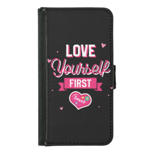 Love Yourself First Samsung Galaxy S5 Wallet Case
