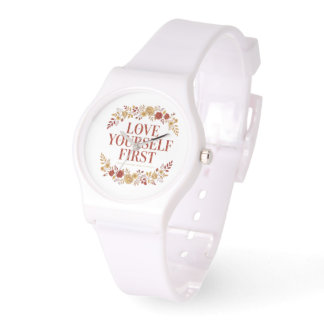 Love Yourself First Vintage Floral Self Love Watch