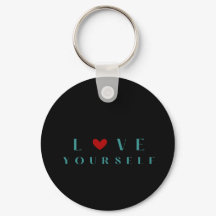 Love Yourself Inspirational Quote Modern Black Key