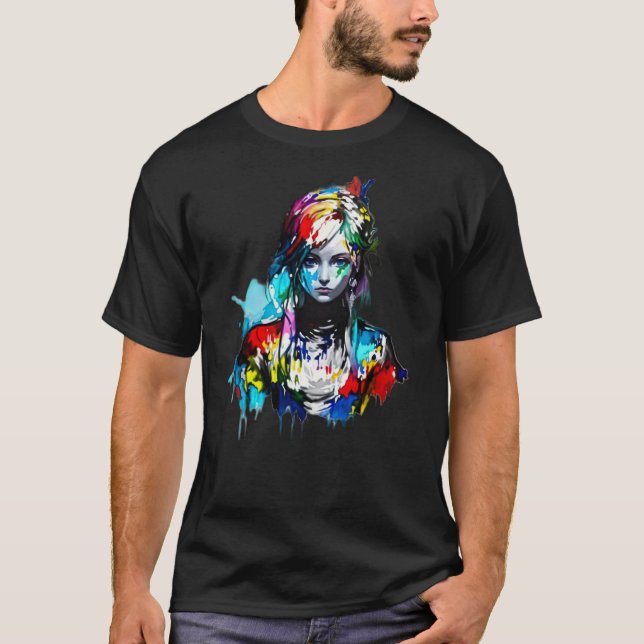 Love Yourself – Inspirational T-Shirt with Girl's  (Front)