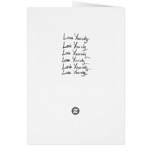 Love yourself! Motivational calligraphy quote (Back)