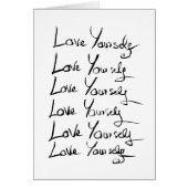 Love yourself! Motivational calligraphy quote (Front)