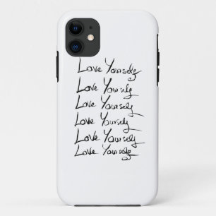 Love yourself!  Motivational calligraphy quote iPhone 11 Case