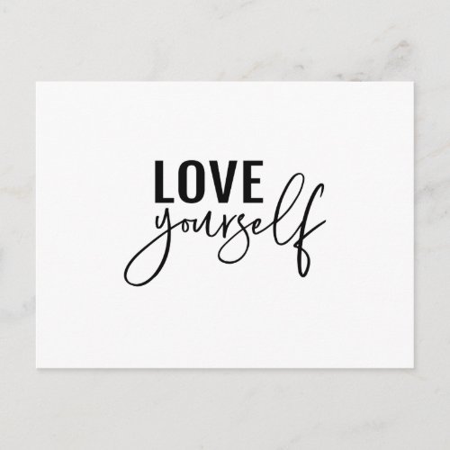 love yourself postcard