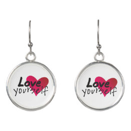 Love Yourself Quote Earrings