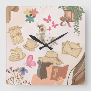 Love yourself  square wall clock