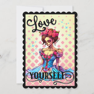 Love Yourself Sugar Skull Thank You Card