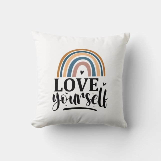 Love yourself throw pillow (Front)