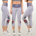 Love yourself today floral  capri leggings<br><div class="desc">Step into positivity with our high-waisted capri leggings from Zazzle! Adorned with the uplifting quote 'Love Yourself Today, ' these leggings are perfect for embracing self-love and spreading good vibes. The delightful flowers and charming love hearts add a touch of whimsy, making them a fun and stylish addition to your...</div>