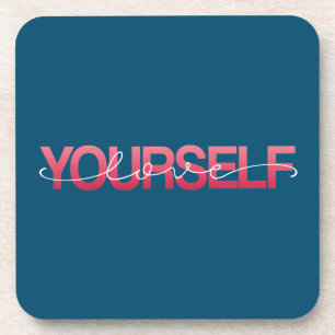 Love Yourself Valentine Calligraphy   Coaster