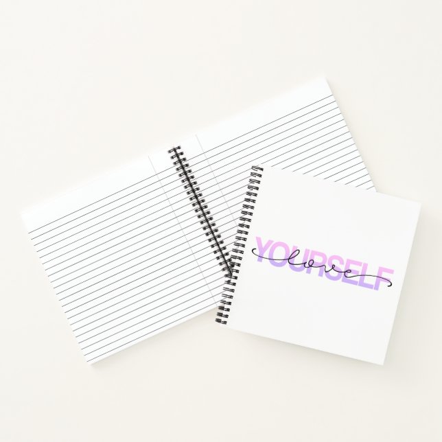 Love Yourself Valentine Calligraphy | Notebook (Inside)