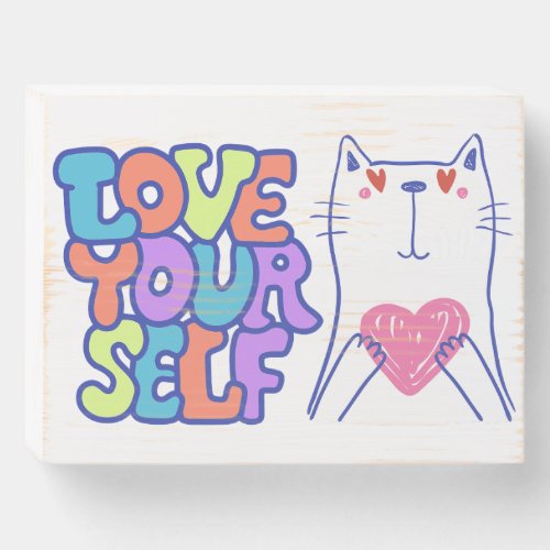 Love Yourself Wood Box Home Accent