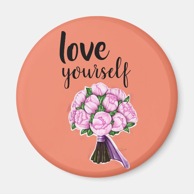 love yourself wood flash drive laptop sleeve ballo magnet (Front)