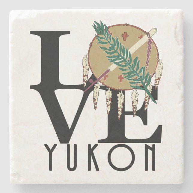 LOVE Yukon Oklahoma Stone Coaster (Front)