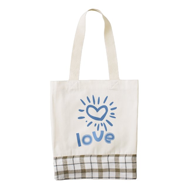 love zazzle HEART tote bag (Front)