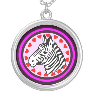 ☞♥Love Zebra Elegant Silver Sterling Necklace♥☜ Silver Plated Necklace