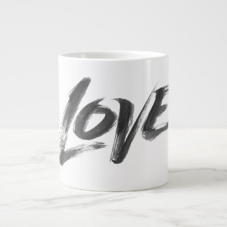 LOVE Zen Brush Calligraphy Lettering Script Type Large Coffee Mug