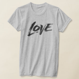 LOVE Zen  Brush Valentine Calligraphy Lettering T-Shirt