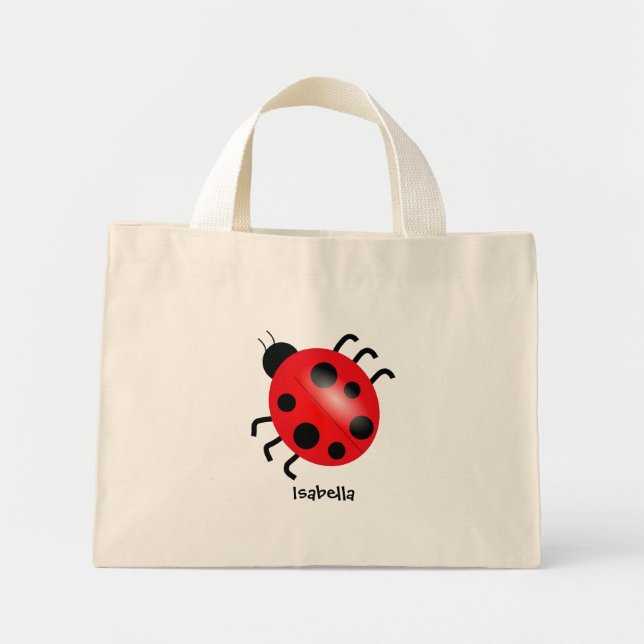Loveable ladybug mini tote bag (Front)