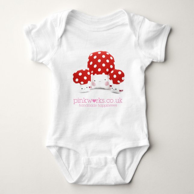 Loveable Mushrooms Baby Bodysuit (Front)