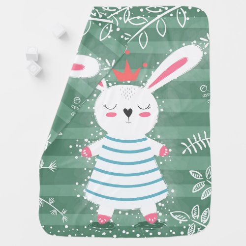 Loveable Rabbit Princess Baby Blanket