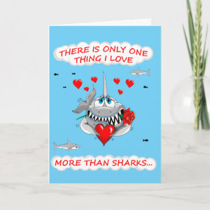 Loveable Shark Valentines card