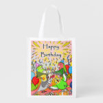Lovebird Budgie Cockatiel Parrotlet Happy Birthday Reusable Bag