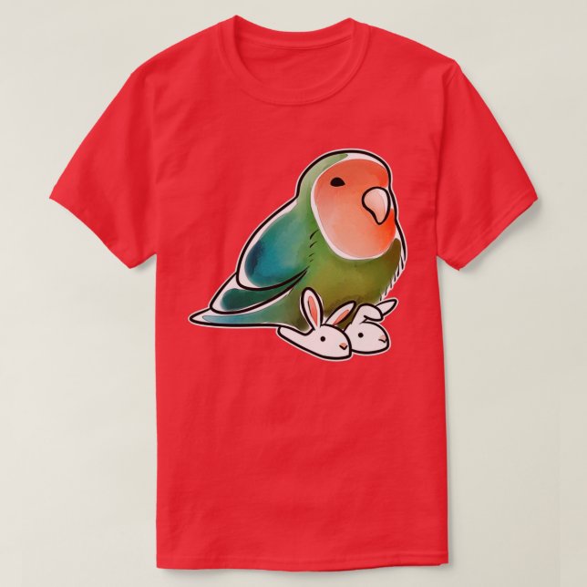 Lovebird Bunny Slippers T-Shirt (Design Front)