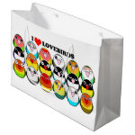 Click here to buy this Cute lovebird color mutations cartoon gift bag! Cute lovebird color mutations gift bag