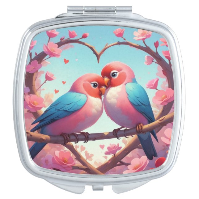 Lovebird Compact Mirror (Front)