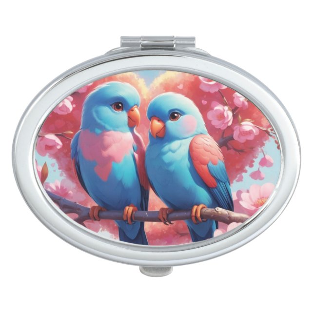 Lovebird Compact Mirror (Front)