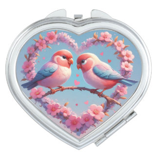 Lovebird compact mirror