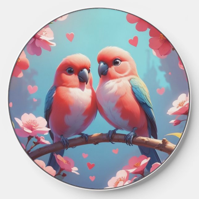 Lovebird design wireless charger  (Front)