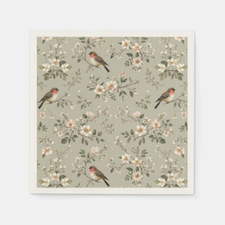 LoveBird Floral Cocktail Napkin