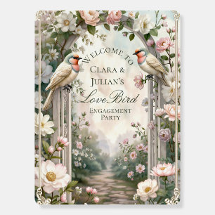 LoveBird Floral Engagement Party Welcome Sign