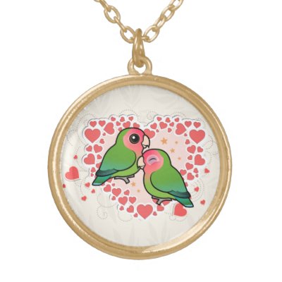 Lovebird Love Heart Gold Plated Necklace