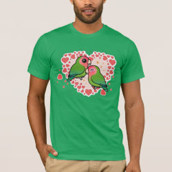 Lovebird Love Heart Men's Basic American Apparel T-Shirt