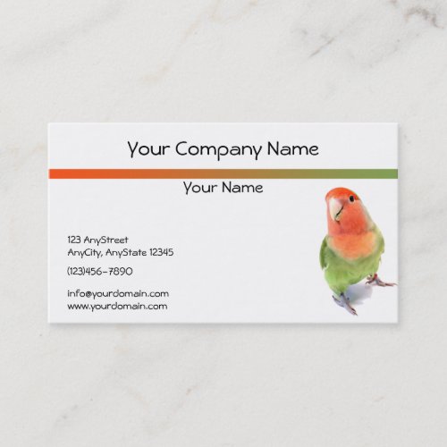 Lovebird on White Background Business Card