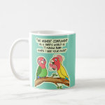 Lovebird parrot and bird way telling i love you mug
