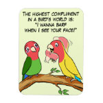 Lovebird parrot and bird way telling i love you photo magnet