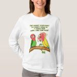 Lovebird parrot and bird way telling i love you long sleeve t-shirt